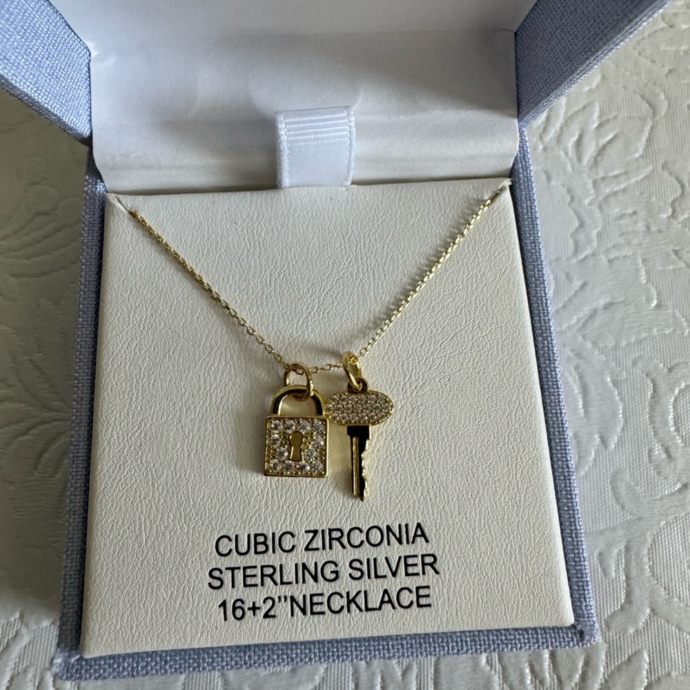 Charlotte &  Lexi Lock And Key Necklace